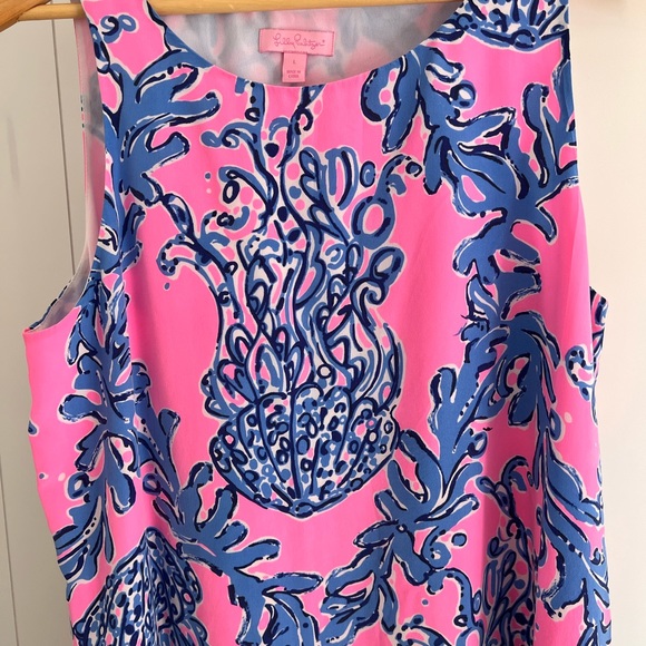 Lilly Pulitzer Jackie shift dress - Caught in Coral Jellyfish - NWOT - size L - Picture 2 of 2